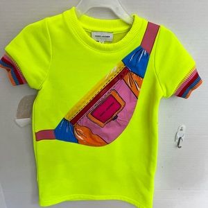 Mark Jacob, kids, girls, toddler graphic, neon, green dress, size2.